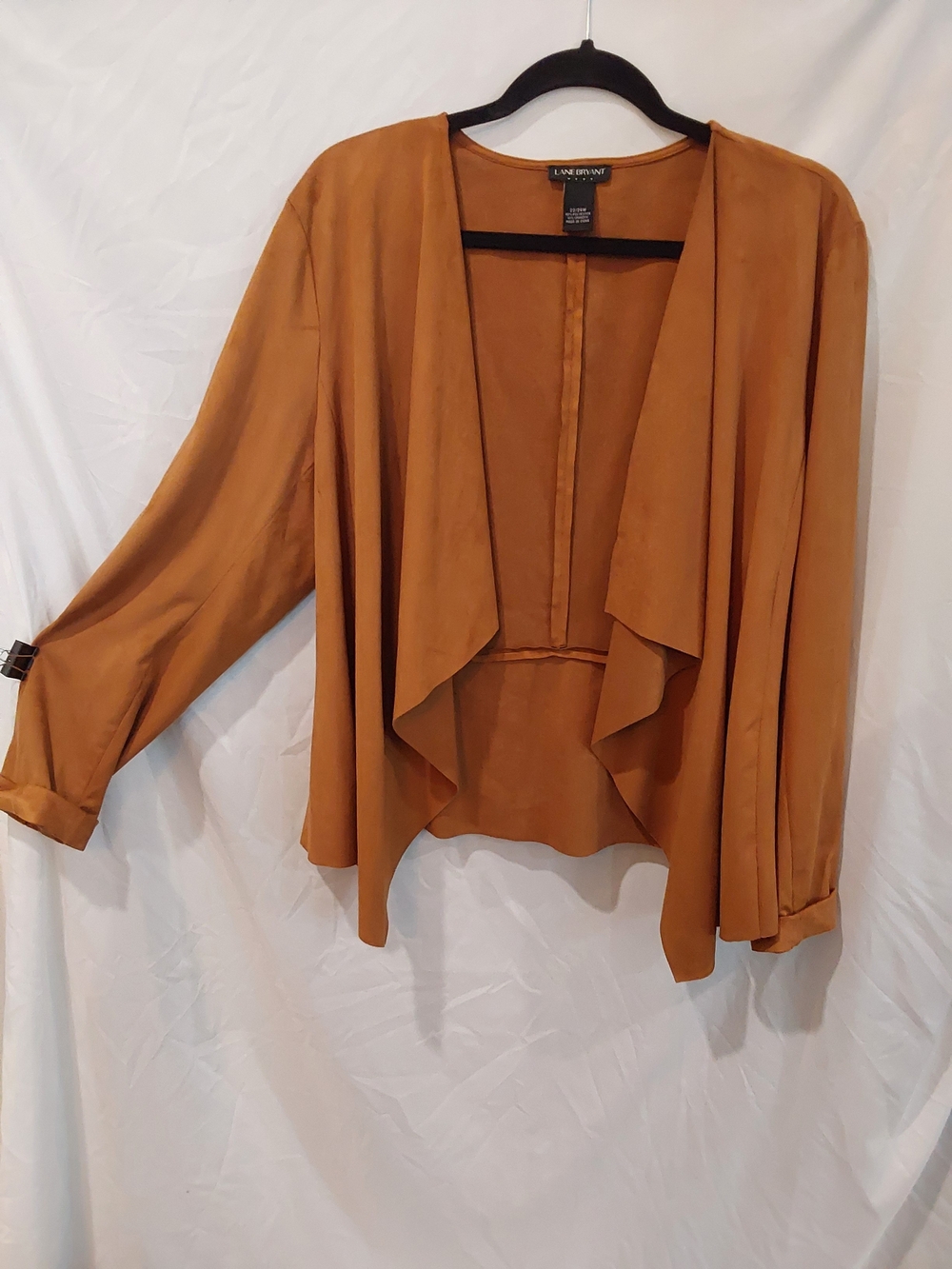 Lane Bryant Rust Open-Front Draped Tunic